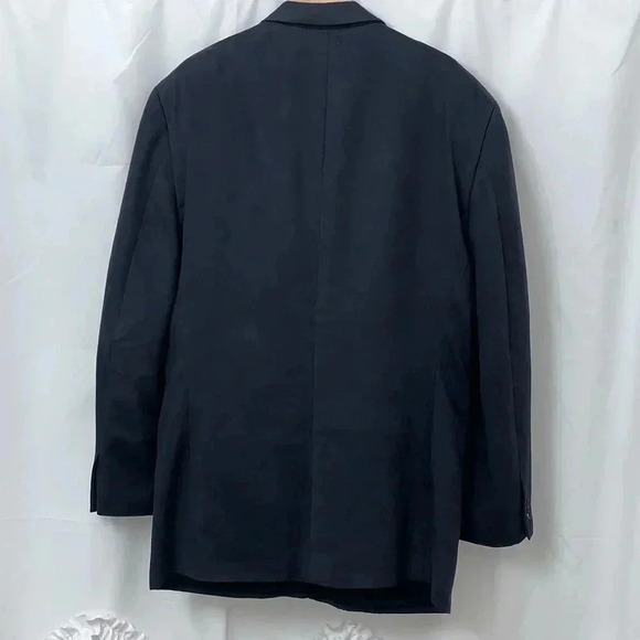 Men’s Gianelli Navy Suede Sports Coat Size 52L EUC - Picture 4 of 8